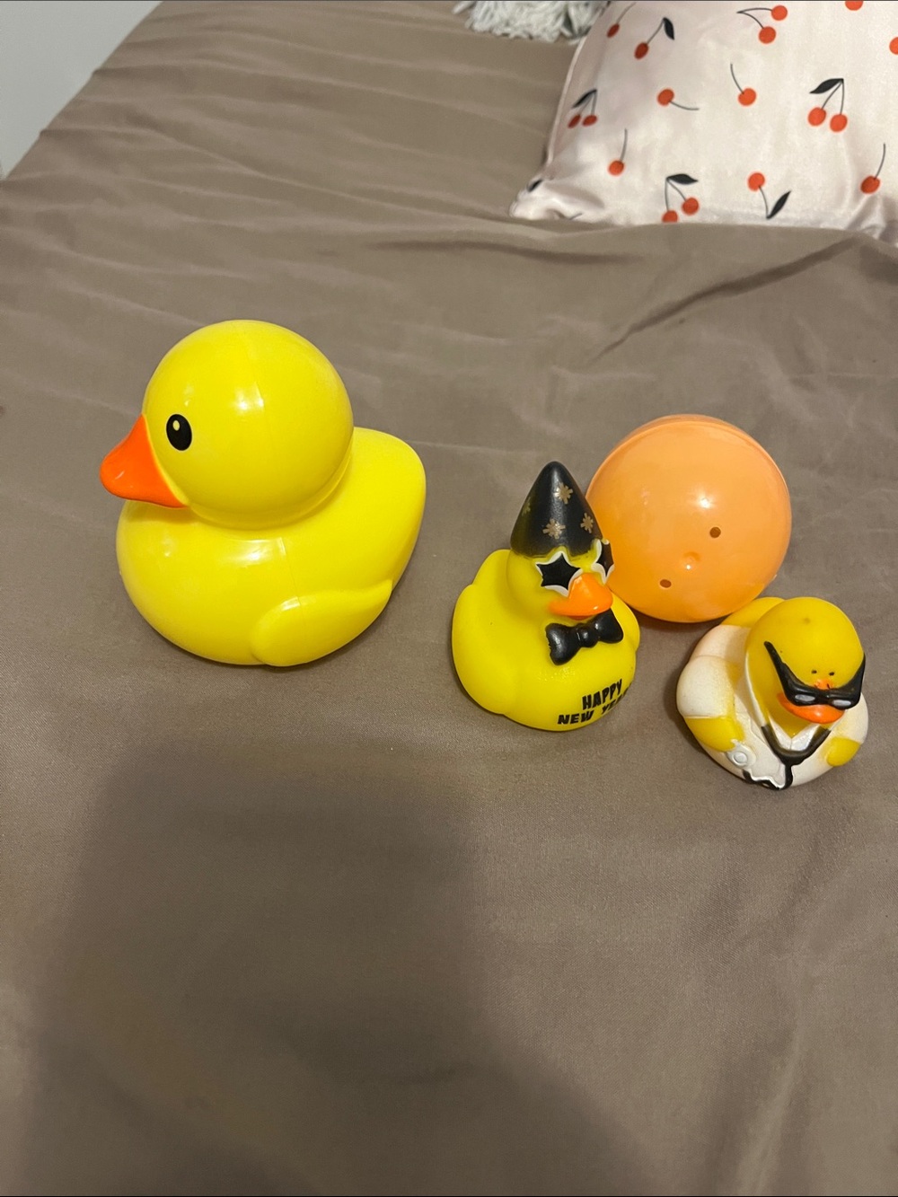 2 Yellow Rubber Ducks plus duck egg and regular Easter egg